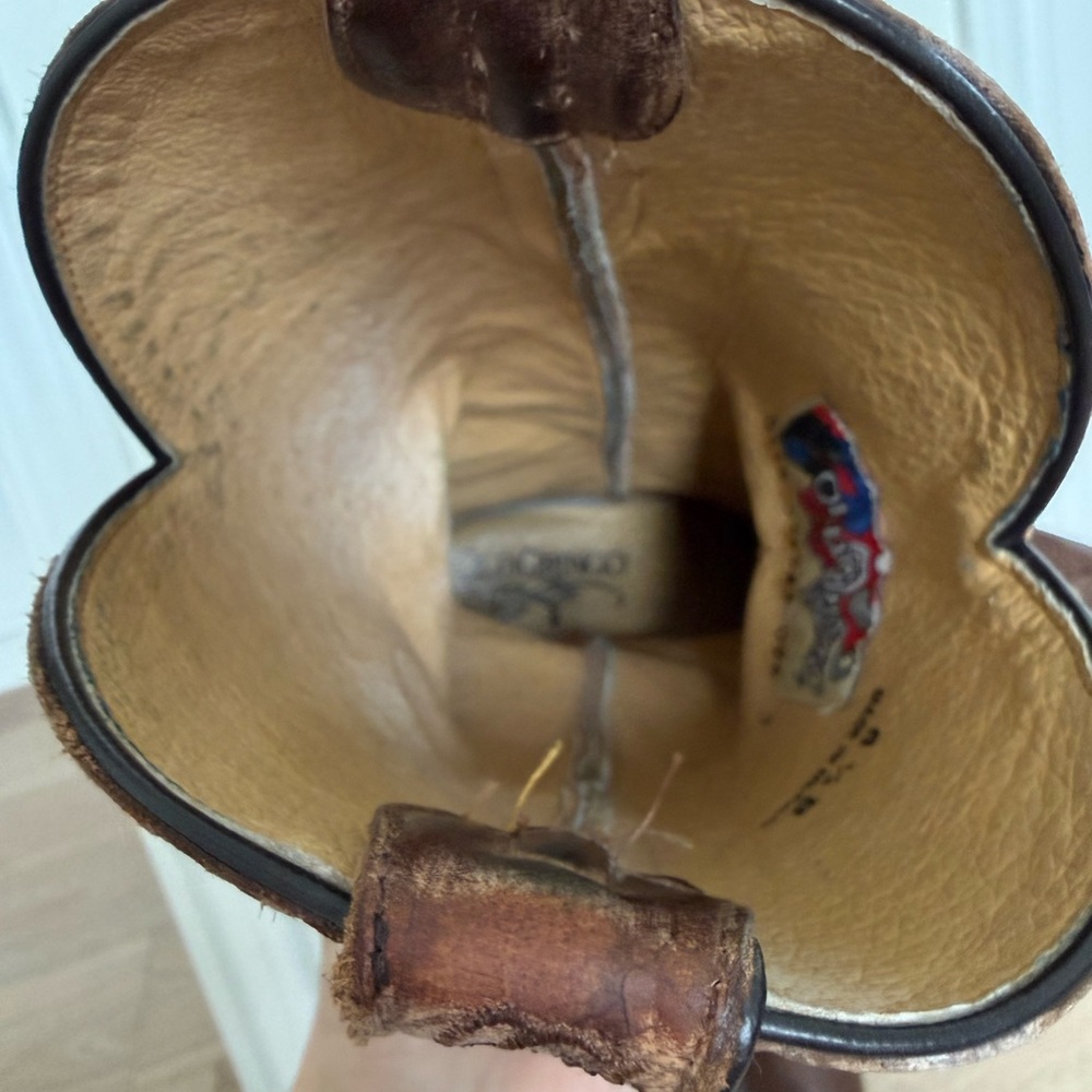 Old Gringo Distressed Brown Heeled Boots - Picture 5 of 12